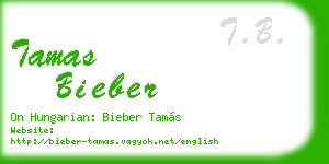 tamas bieber business card